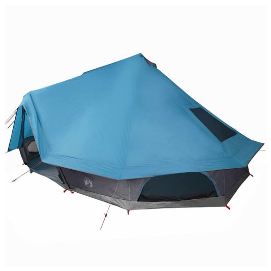 Familien-Tipi-Zelt Falten mit Dach Blau 680 x 430 x 270 cm