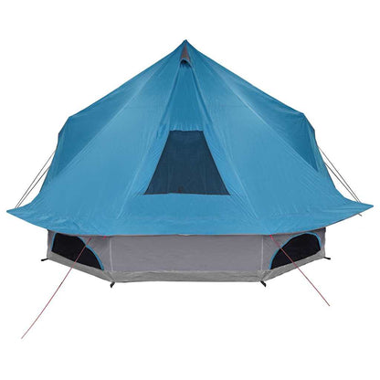 Familien-Tipi-Zelt Falten mit Dach Blau 680 x 430 x 270 cm