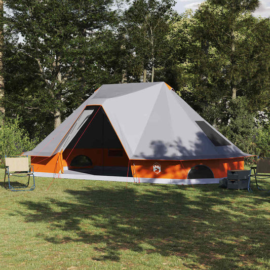 Familien-Tipi-Zelt Falten Grau, Orange 680 x 430 x 270 cm