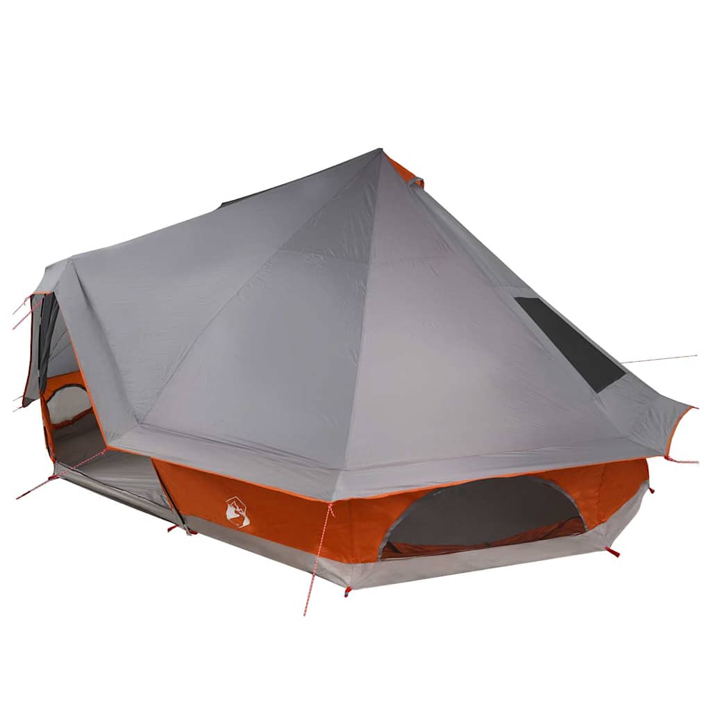 Familien-Tipi-Zelt Falten Grau, Orange 680 x 430 x 270 cm