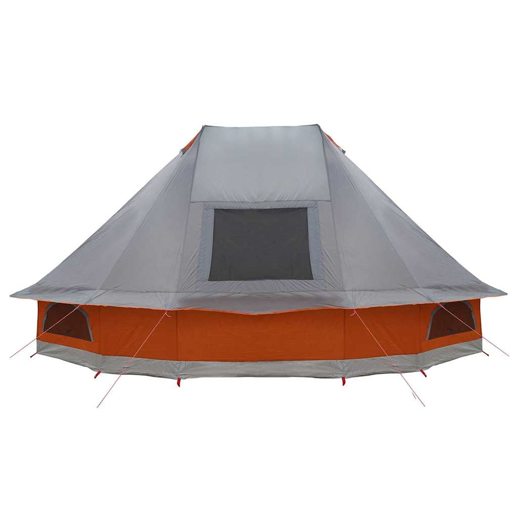 Familien-Tipi-Zelt Falten Grau, Orange 680 x 430 x 270 cm