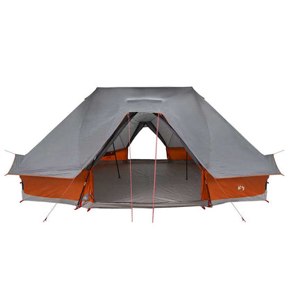 Familien-Tipi-Zelt Falten Grau, Orange 680 x 430 x 270 cm