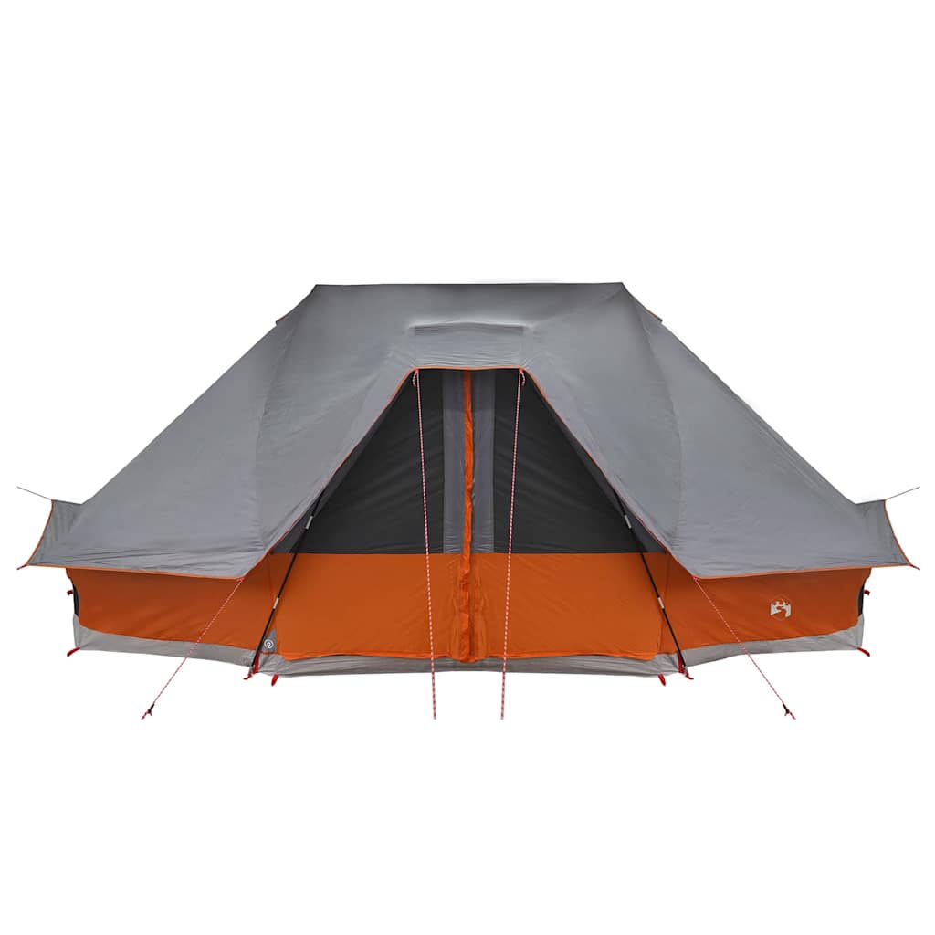 Familien-Tipi-Zelt Falten Grau, Orange 680 x 430 x 270 cm