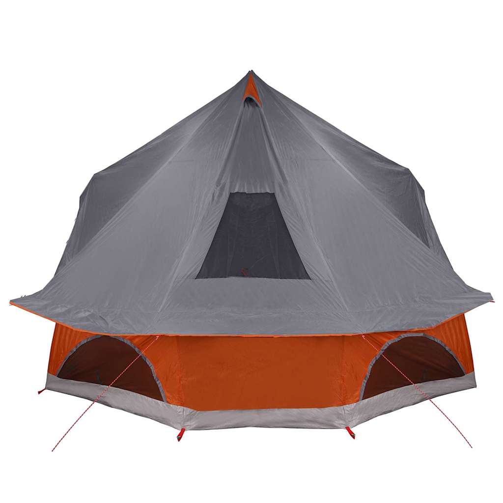 Familien-Tipi-Zelt Falten Grau, Orange 680 x 430 x 270 cm