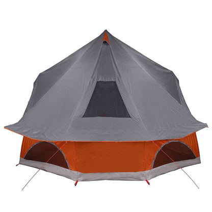 Familien-Tipi-Zelt Falten Grau, Orange 680 x 430 x 270 cm