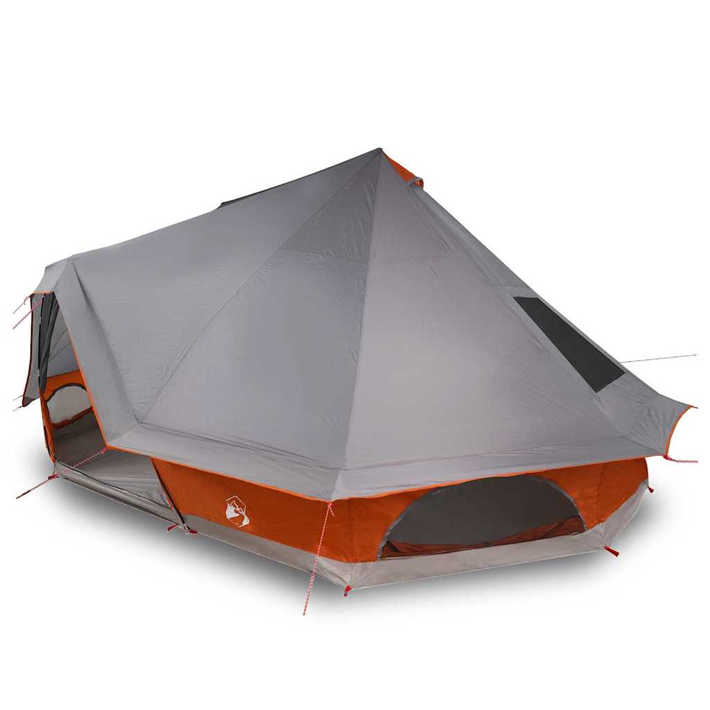 Familien-Tipi-Zelt Falten Grau, Orange 680 x 430 x 270 cm