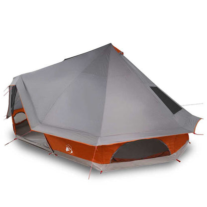 Familien-Tipi-Zelt Falten Grau, Orange 680 x 430 x 270 cm
