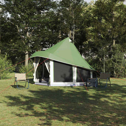 Familien-Tipi-Zelt mit Dach Grün 404 x 370 x 270 cm