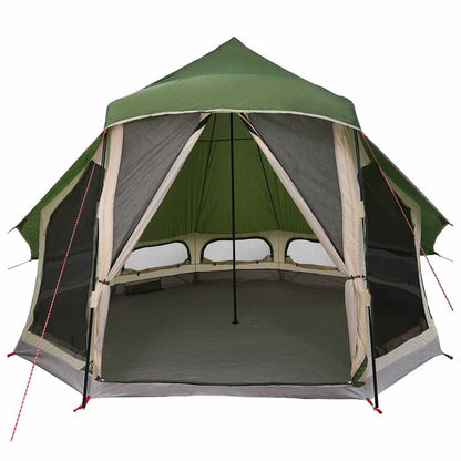 Familien-Tipi-Zelt mit Dach Grün 404 x 370 x 270 cm