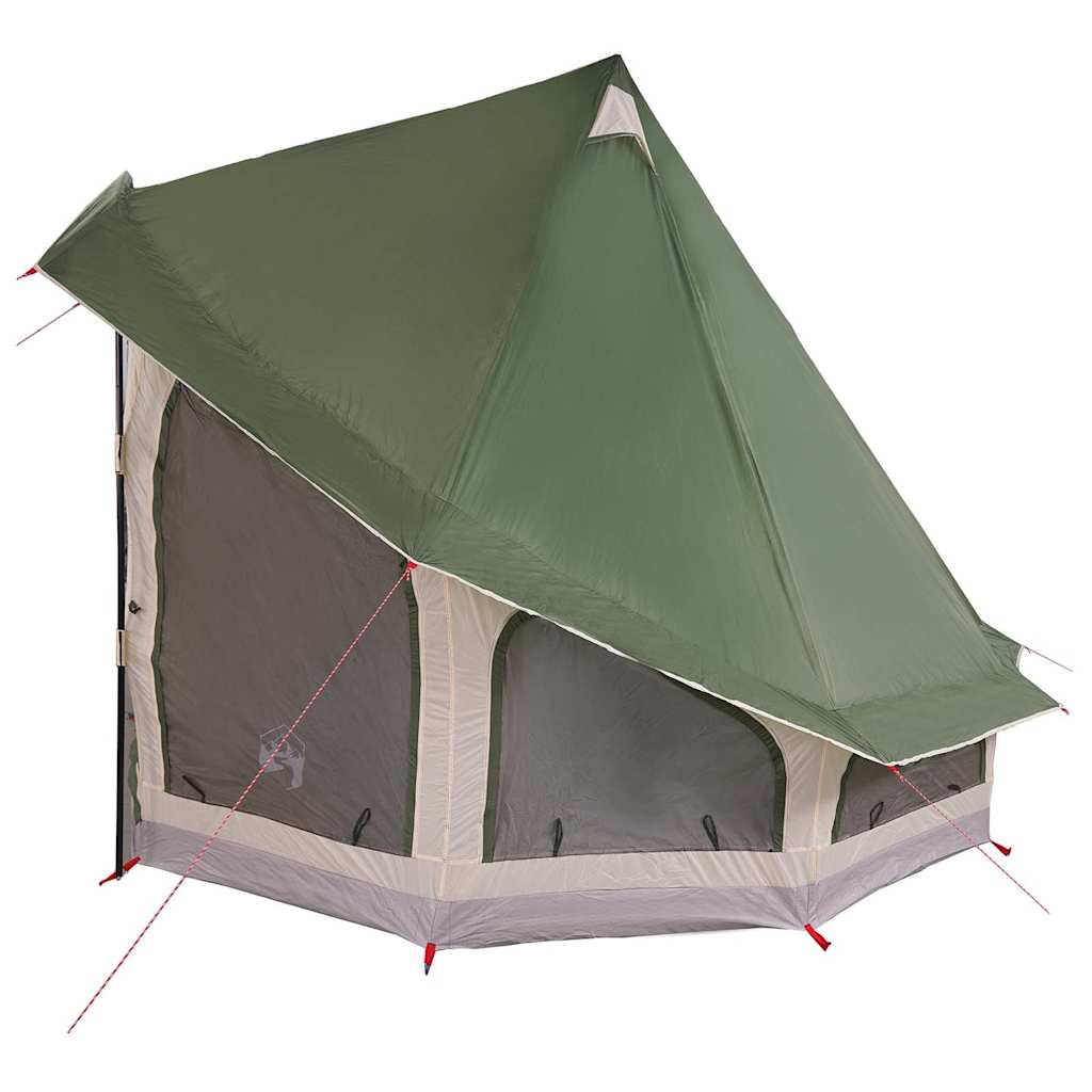 Familien-Tipi-Zelt mit Dach Grün 404 x 370 x 270 cm