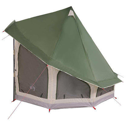Familien-Tipi-Zelt mit Dach Grün 404 x 370 x 270 cm