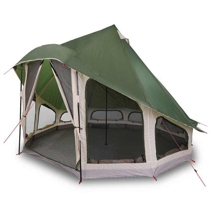 Familien-Tipi-Zelt mit Dach Grün 404 x 370 x 270 cm