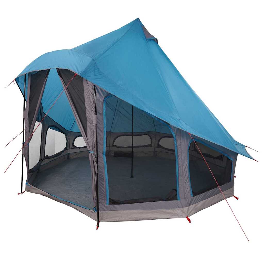 Familien-Tipi-Zelt mit Dach Blau 404 x 370 x 270 cm