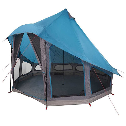 Familien-Tipi-Zelt mit Dach Blau 404 x 370 x 270 cm