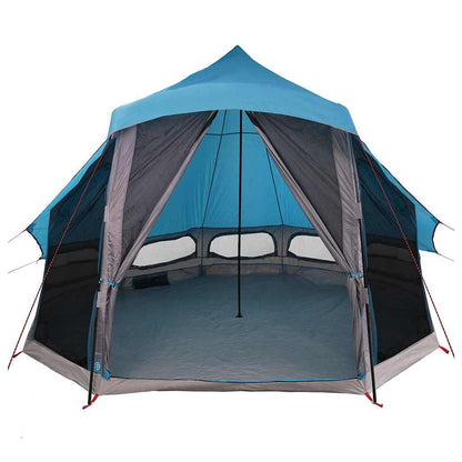 Familien-Tipi-Zelt mit Dach Blau 404 x 370 x 270 cm