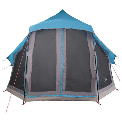 Familien-Tipi-Zelt mit Dach Blau 404 x 370 x 270 cm