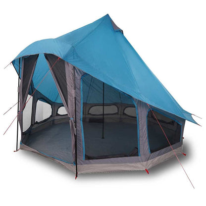 Familien-Tipi-Zelt mit Dach Blau 404 x 370 x 270 cm