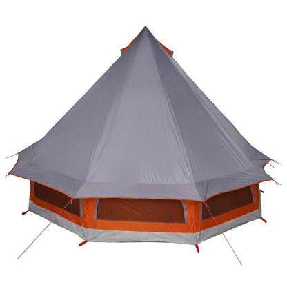 Familien-Tipi-Zelt mit Dach Grau, Orange 404 x 370 x 270 cm