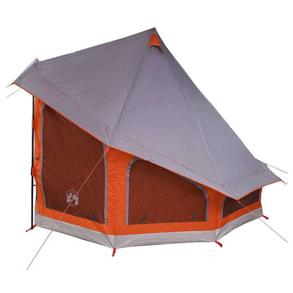 Familien-Tipi-Zelt mit Dach Grau, Orange 404 x 370 x 270 cm