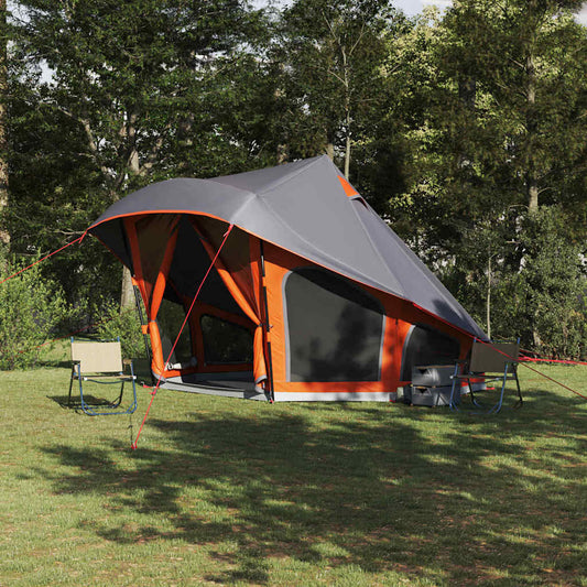 Familien-Tipi-Zelt mit Dach Grau, Orange 508 x 470 x 300 cm