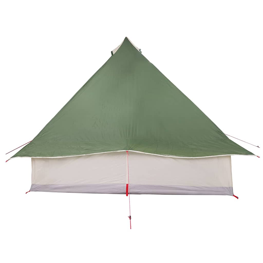Familien-Tipi-Zelt Falten Grün und Braun 358 x 296 x 258 cm