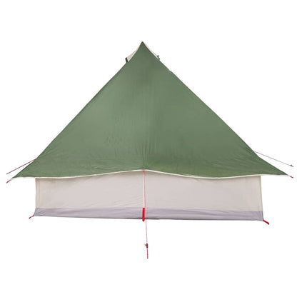 Familien-Tipi-Zelt Falten Grün und Braun 358 x 296 x 258 cm