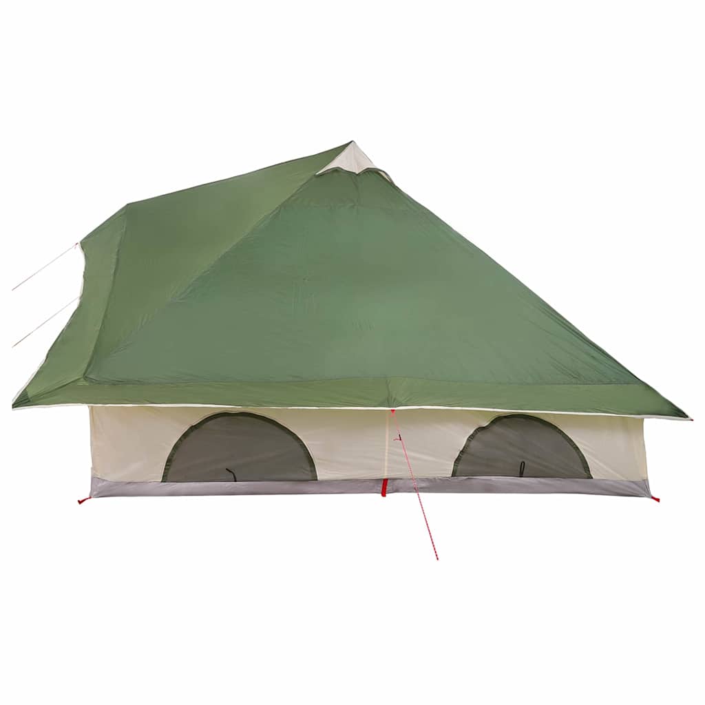 Familien-Tipi-Zelt Falten Grün und Braun 358 x 296 x 258 cm