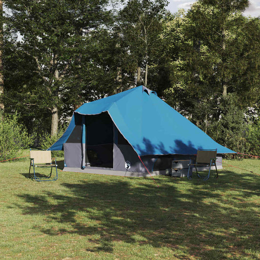Familien-Tipi-Zelt Falten Manuell Blau, Grau 358 x 296 x 258 cm