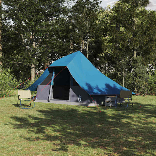 Familien-Tipi-Zelt mit Dach Blau 364 x 281 x 257 cm