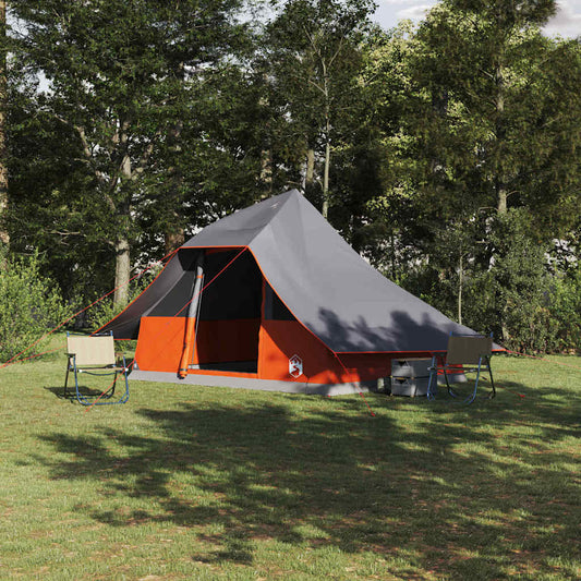 Familien-Tipi-Zelt mit Dach Grau, Orange 364 x 281 x 257 cm