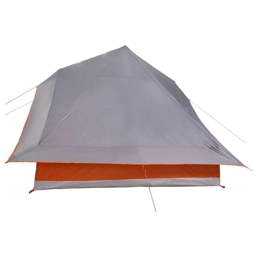 Familien-Tipi-Zelt mit Dach Grau, Orange 364 x 281 x 257 cm