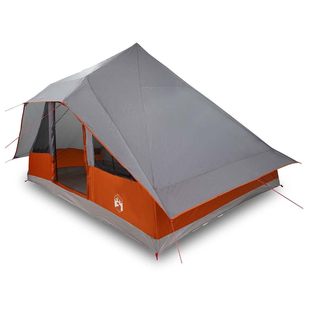 Familien-Tipi-Zelt mit Dach Grau, Orange 364 x 281 x 257 cm