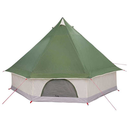 Familien-Tipi-Zelt mit Dach Grün und Beige 400 x 346 x 250 cm