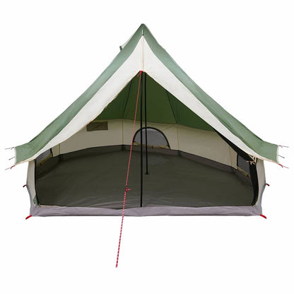 Familien-Tipi-Zelt mit Dach Grün und Beige 400 x 346 x 250 cm