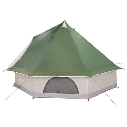 Familien-Tipi-Zelt mit Dach Grün und Beige 400 x 346 x 250 cm