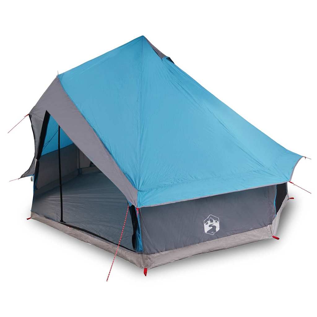 Familien-Tipi-Zelt mit Dach Blau, Grau 400 x 346 x 250 cm
