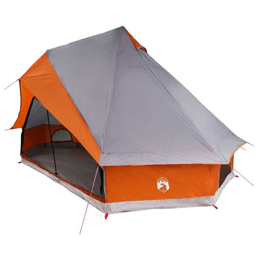 Familien-Tipi-Zelt mit Dach Grau, Orange 400 x 346 x 250 cm