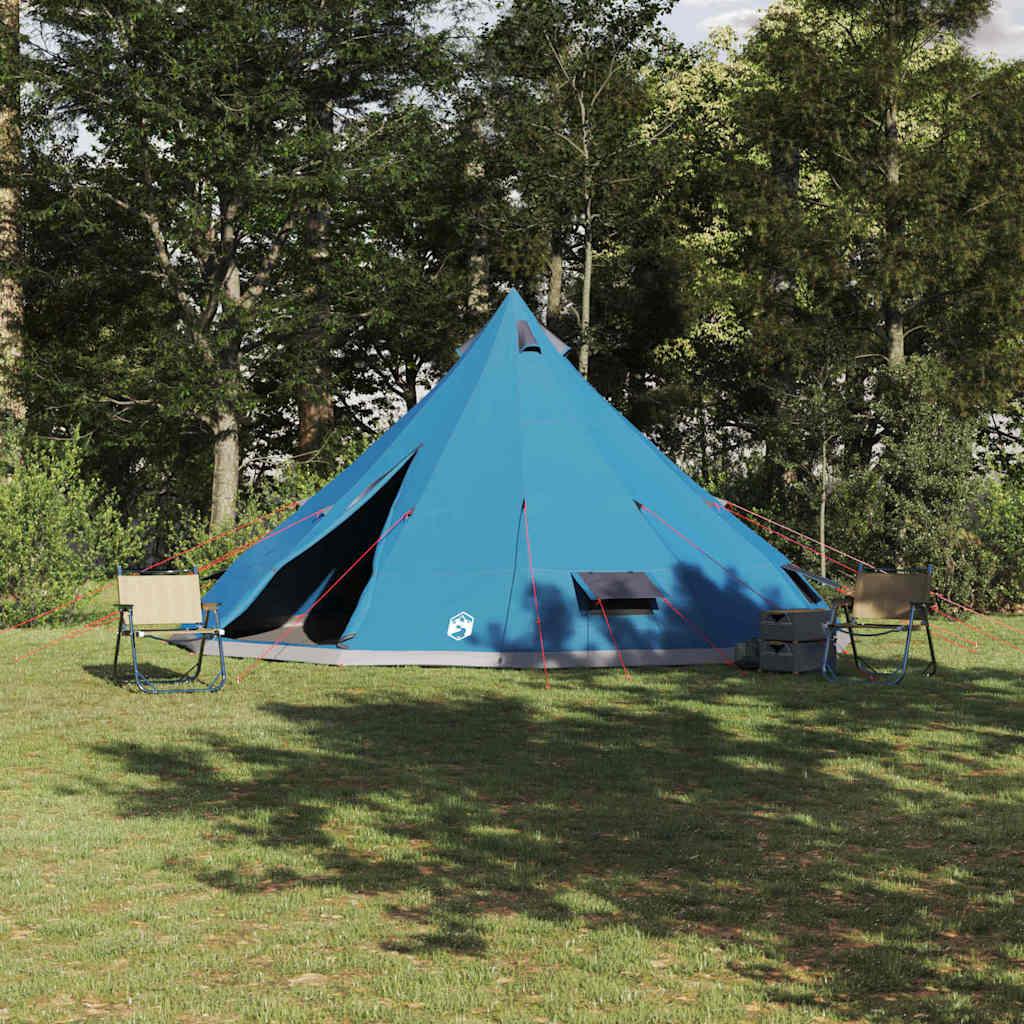 Familien-Tipi-Zelt mit Dach Blau, Grau 560 x 560 x 300 cm
