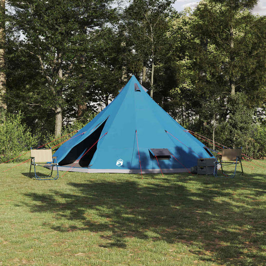 Familien-Tipi-Zelt mit Dach Blau, Grau 560 x 560 x 300 cm