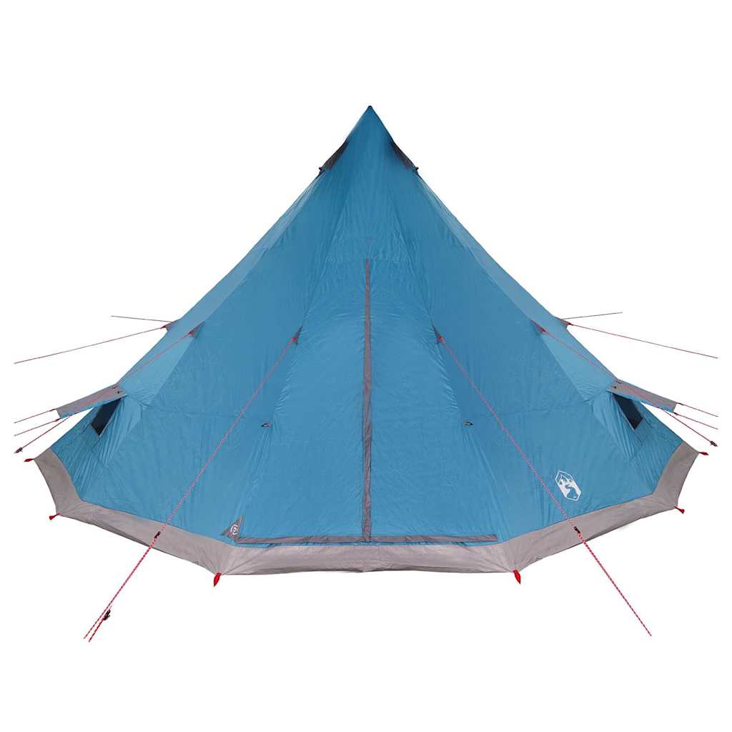 Familien-Tipi-Zelt mit Dach Blau, Grau 560 x 560 x 300 cm