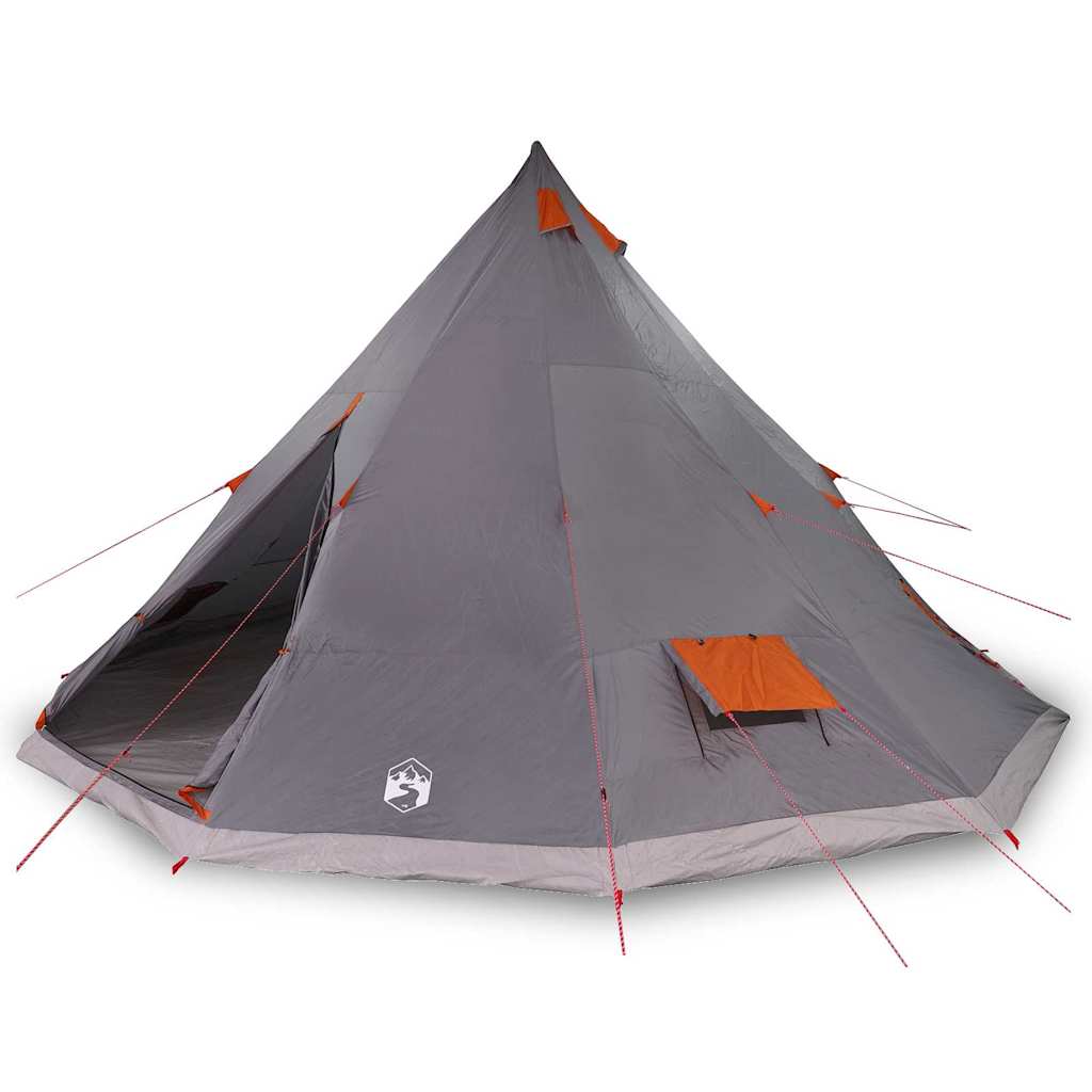 Familien-Tipi-Zelt mit Dach Grau, Orange 560 x 560 x 300 cm