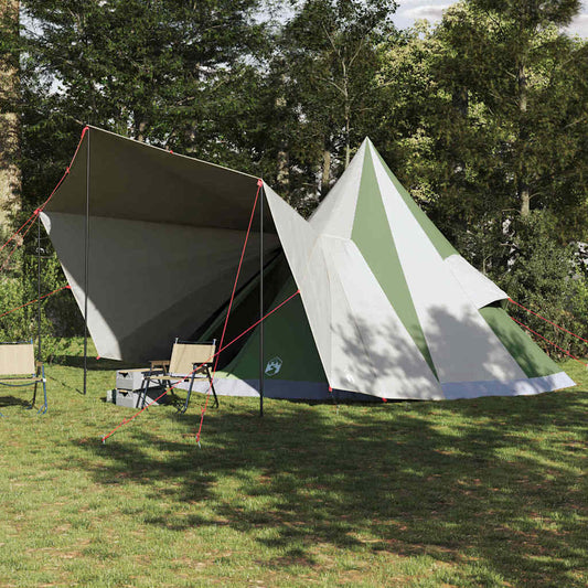 Familien-Tipi-Zelt mit Dach Grün, Beige 510 x 690 x 330 cm