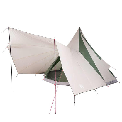 Familien-Tipi-Zelt mit Dach Grün, Beige 510 x 690 x 330 cm