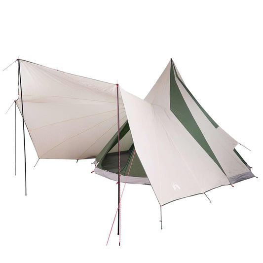 Familien-Tipi-Zelt mit Dach Grün, Beige 510 x 690 x 330 cm