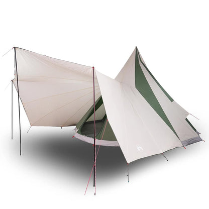 Familien-Tipi-Zelt mit Dach Grün, Beige 510 x 690 x 330 cm