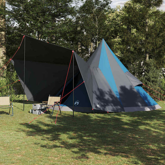 Familien-Tipi-Zelt mit Dach Blau, Grau 510 x 690 x 330 cm
