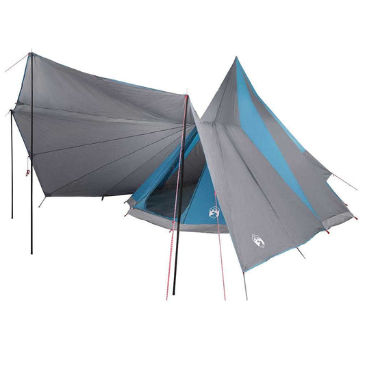 Familien-Tipi-Zelt mit Dach Blau, Grau 510 x 690 x 330 cm