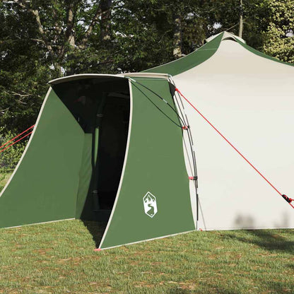 Tipi Zelt mit Dach Grün und Beige 492 x 492 x 275 cm Stoff
