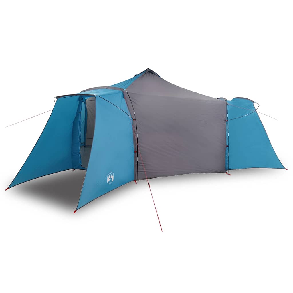 Tipi Zelt mit Dach Blau und Grau 492 x 492 x 275 cm Stoff