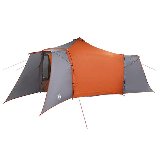 Tipi Zelt mit Dach Grau und Orange 492 x 492 x 275 cm Stoff